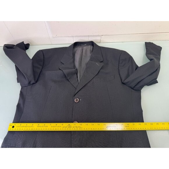 Armani Collezioni Mens 2 Piece Suit 46L Blazer 40X30 Pants Black 3 Button - Picture 13 of 16